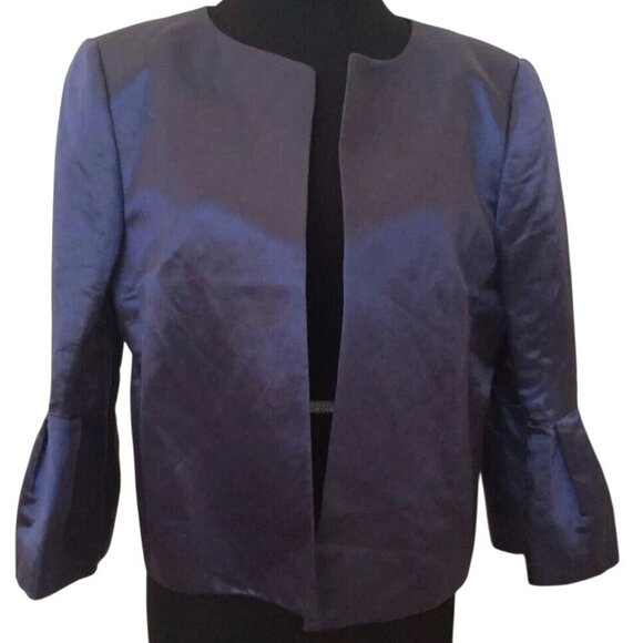 Lafayette 148 New York Dusk Linen Blend Jacket 10 Shimmer Wedding - Picture 1 of 8